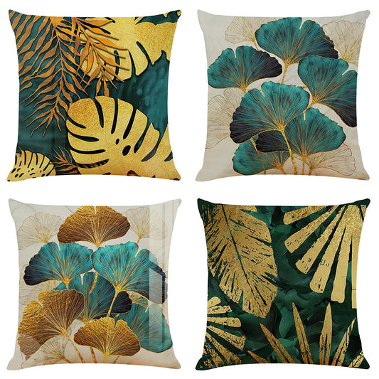 Art Deco Cotton Linen Pillowcase Covers